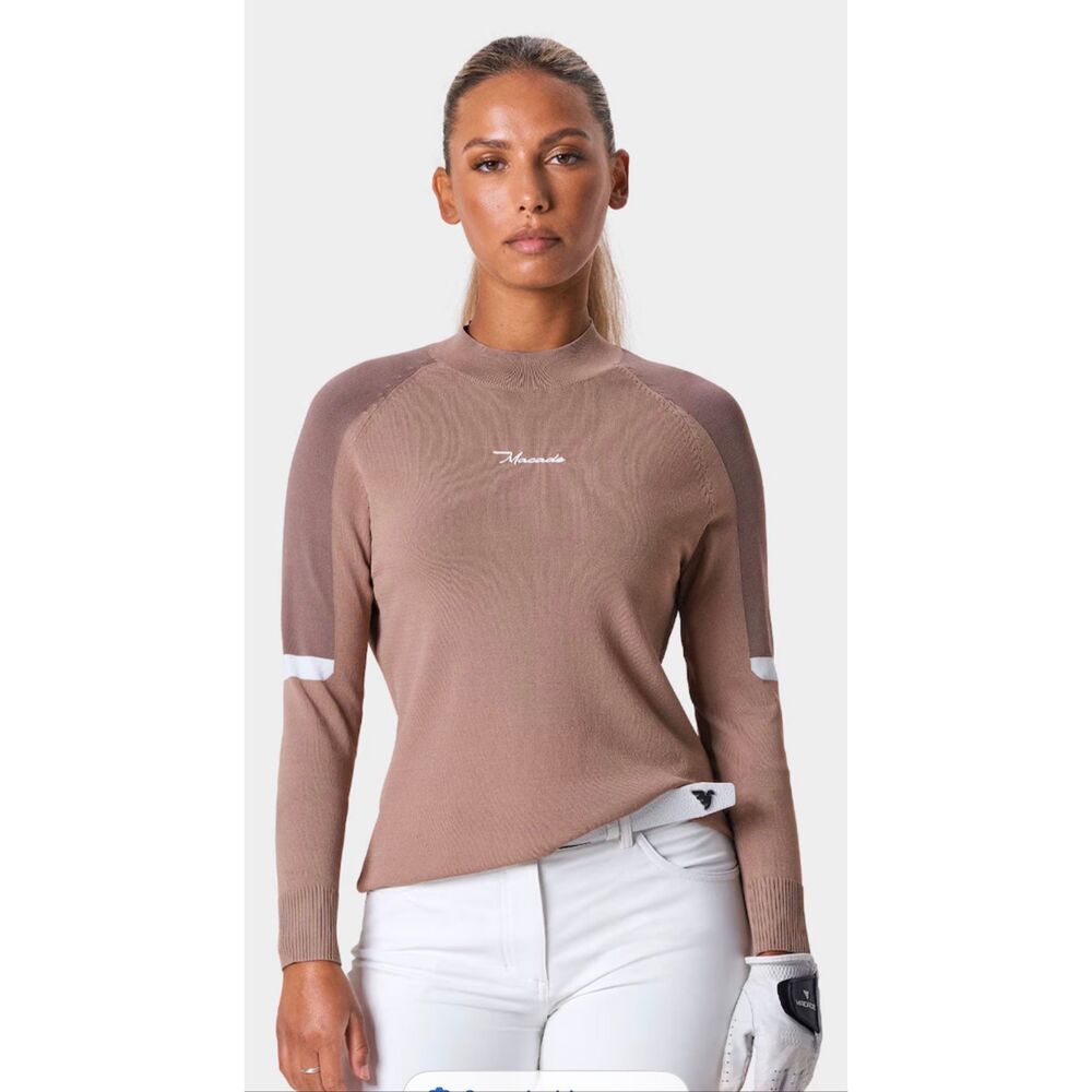 Macade Women’s Tan TR Tour  Mock Neck size M